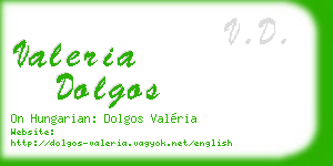 valeria dolgos business card