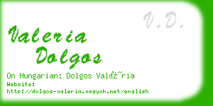 valeria dolgos business card